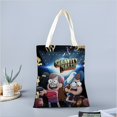 thumbnail image 2 of Gravity Falls Bolso de tela con estampado de lienzo para mujer, bolsa de compras reutilizable y estética, con cremallera interior, regalo para mujer,40*45cm., 2 of 6