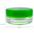 thumbnail image 3 of Beauticom 50 Pieces High Quality 3 Gram 3 ml (0.1 oz) Plastic Round Cosmetic Beauty Makeup Sample Jars with Green Lids, 3 of 7