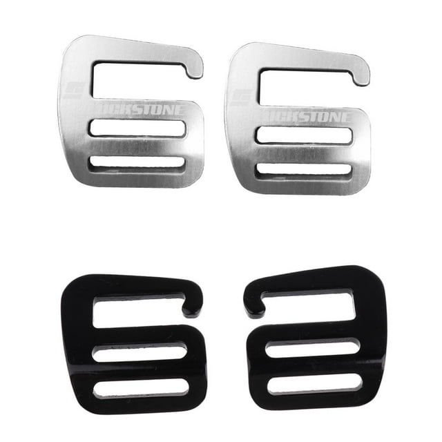 4 Piezas 1 Gancho Resistente Libre Hebilla De Correas Equipaje Paquete Bolsa Correa Cinturón 25 Mm Negro + Plata Cola Hebilla de gancho G