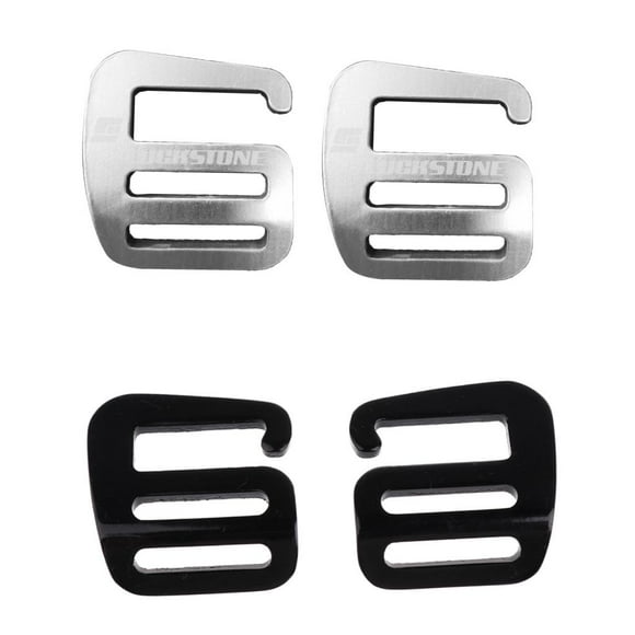 4 Piezas 1 Gancho Resistente Libre Hebilla De Correas Equipaje Paquete Bolsa Correa Cinturón 25 Mm Negro + Plata Cola Hebilla de gancho G