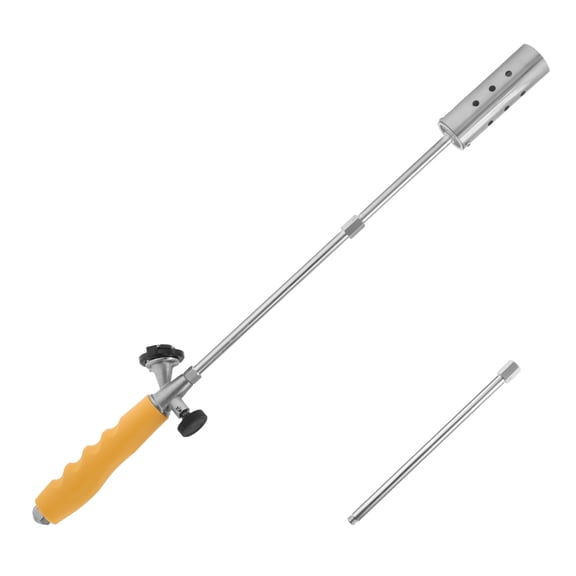 FUYGRCJ Weed Terminator Removable 3 Stage Weed Flame Torch Stainless Steel Outside Weed Burner Reusable Long Arm Weed Torch Multifunction Weed Terminator for Garden Melting Ice Charcoal Starter