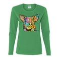 thumbnail image 3 of Dean Russo The Pig Animal Lover Womens Graphic Long Sleeve T-Shirt, Kelly, Large, 3 of 6