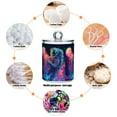 thumbnail image 6 of Yayeee 4 Pack Qtip Holder Bathroom Cotton Swab Canister with Lid Clear Dispenser Set, Space Astronaut, 6 of 6