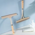 thumbnail image 6 of ELAYARD 12.5 Inch Khaki Stainless Steel Window Squeegee with Wooden Handle for Bathroom, Kitchen, Balcony Cleaning, 6 of 8