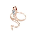 thumbnail image 3 of AFFY Simulated Garnet & CZ Snake Womens Band Ring 14k Rose Gold Over 925 Sterling Silver, 3 of 4