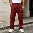 thumbnail image 6 of CHGBMOK Men's & Big Men's Cargo Pants Casual Elastic Waist Straight Leg Pants with Multi Pockets Outdoor Trousers, 6 of 8