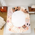 thumbnail image 7 of Manfei Halloween Ghost Sheet Set Queen, Funny Pumpkin Bed Sheets Set Queen Size, Bat Flower Print Queen Sheet Sets, Ultra Soft Room Decorative, 4-Piece, 7 of 7