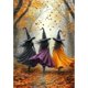 thumbnail image 1 of Kit de pintura con diamantes de bruja (para adultos),Kit de arte con diamantes 5D DIY: Bruja en el bosque otoñal, manualidad con gemas de taladro completo,tamaño: 15x20 pulgadas (40×50 cm), Sin marco, 1 of 10