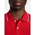 thumbnail image 4 of George Men's and Men's Big & Tall Tipped Pique Polo Shirt with Short Sleeves, Sizes XS-5XL, LT-3XLT, 4 of 5