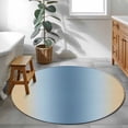 thumbnail image 3 of Round Rug 4Ft Washable Non-Slip, Blue Yellow Ombre Circle Area Rugs for Living Room Bedroom, Farmhouse Modern Gradient Art Indoor Floor Mats Carpet Runner for Home Decor Aesthetic, 3 of 8