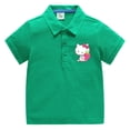 thumbnail image 3 of Camiseta de manga corta de algodón para niños de Hello Kitty, POLO con solapa de temperamento para niña, camisa informal de media manga de verano para niños, 3 of 5