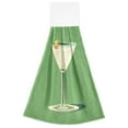 thumbnail image 7 of Yayeee Kitchen Hanging Hand Towels Set of 2 with Loop Bathroom Absorbent Tie Towel, Green Lemon Juice, 7 of 7