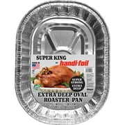 Handi-Foil Super King Aluminum Foil Extra Deep Oval Roaster Pan, 1 Count