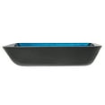 thumbnail image 2 of Rectangular Turquoise Blue Foil Glass Vessel Sink with Black Exterior, 2 of 9