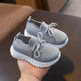 thumbnail image 3 of Eltusu Girls Sneakers, Lace up No Slip Lightweight Cotton Runing Shoes Gray Size 10 US, 3 of 5
