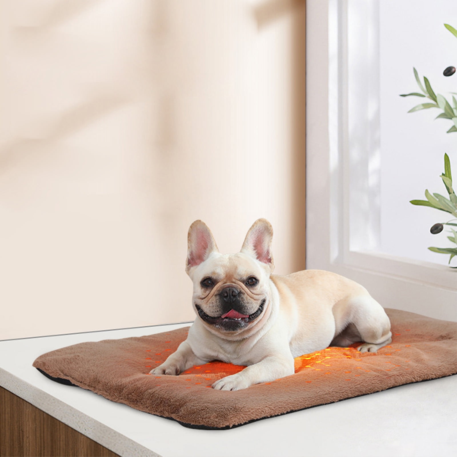 Self-Warming Pet Bed Pad, Thermal Dog Bed Mat, Self-Heating Pad For Cats, Pet Warmer Mat For Feral And Indoor Cats, Machine Washable Pet Sleeping Mat, No Electricity Needed