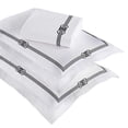 thumbnail image 3 of Superior Moonlawn Embroidered Cotton Duvet Cover Set, King/California King, White/Black, 3 of 11