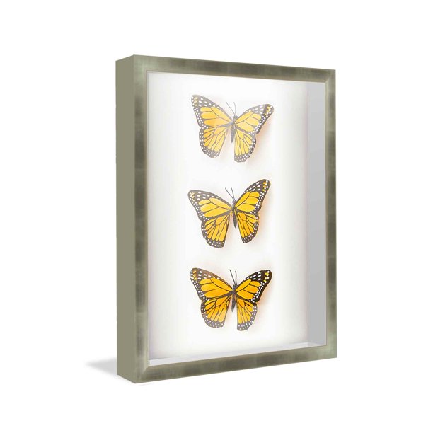 11x24 Shadow Box Frame Silver 1.375 inches Deep Real Wood