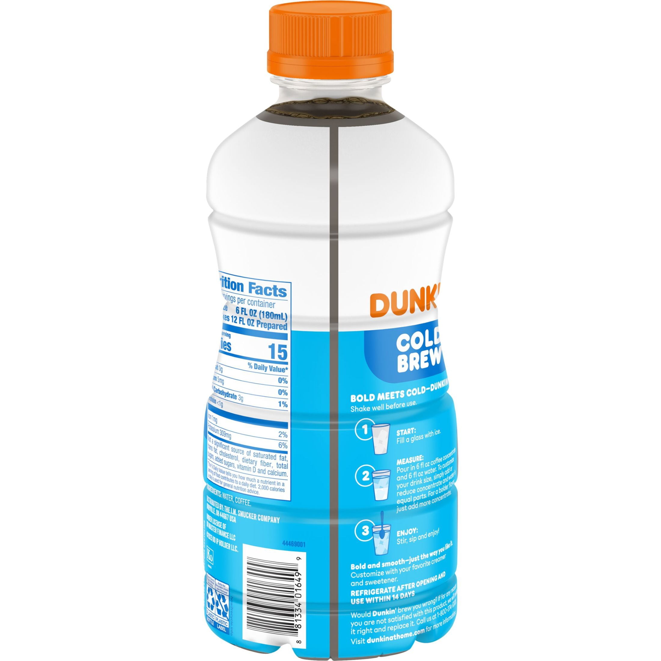 Dunkin’ Cold Brew Concentrated Coffee, 31 Fl oz Bottle