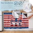 thumbnail image 5 of Independence Day Gnomes Cabinet Curtain 32"Wx55"L, Dustproof Pantry Door Curtain with Self Adhesive Tape, 4th of July Red Striped Tall Storage Cover Privacy Drape for Bathroom Kitchen Laundry Room, 5 of 9