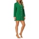 thumbnail image 4 of Camisón de manga larga para mujer INSPIRE CHIC con cuello de muesca y botones, color verde, 4 of 6