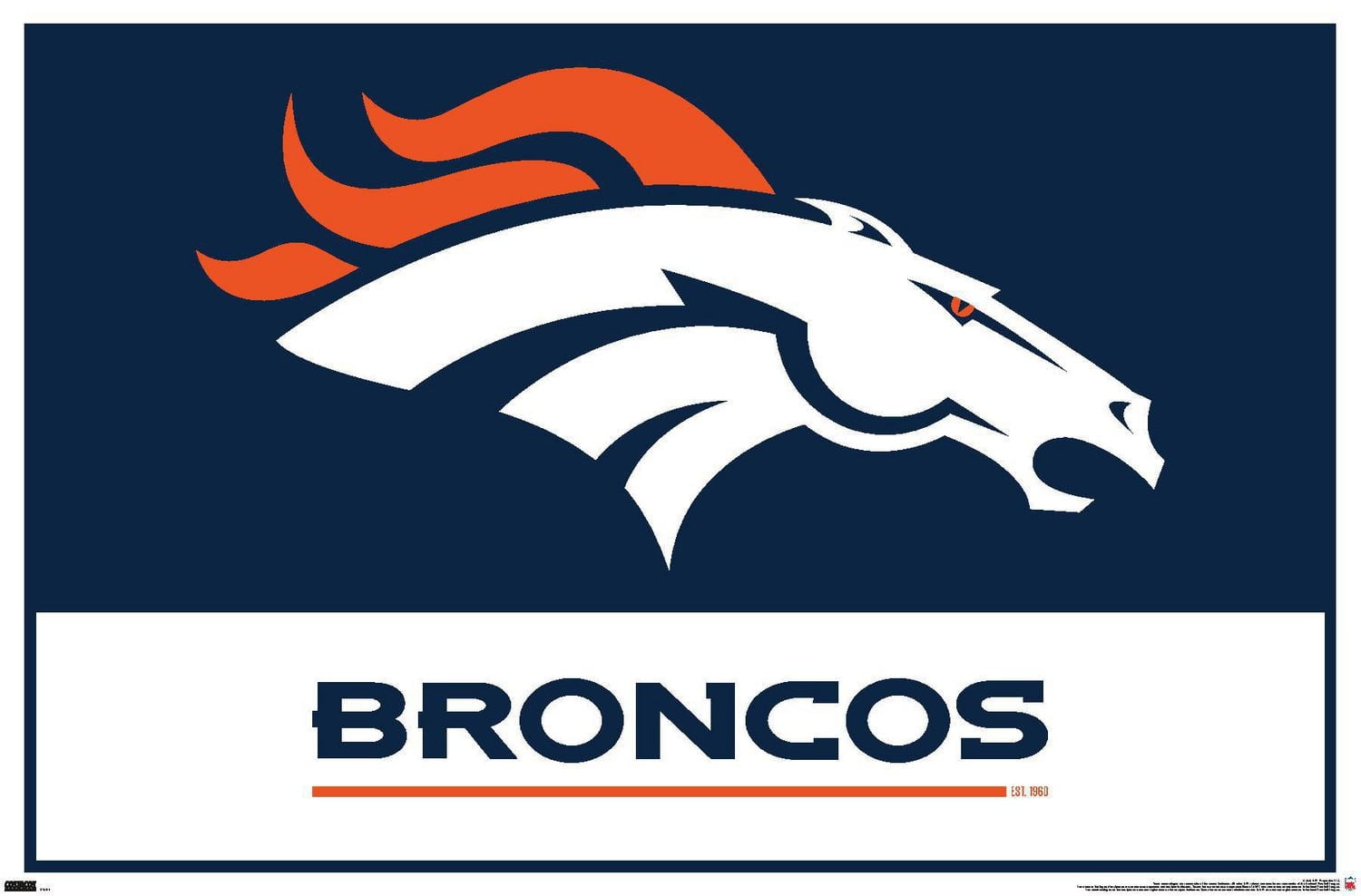 NFL Denver Broncos - Logo 21 Wall Poster, 22.375" x 34"