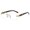 Transparent white, variant on Frameless Sunglasses Cut-Edge Gradient Lens UV400 Protection Plastic and Metal Frame Fashion Eyewear Enhanced Visual