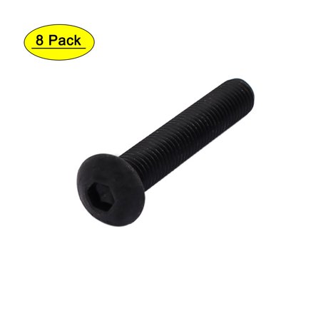 

M10x60mm 10.9 Grade Button Head Hex Socket Cap Screw Bolt Black 8pcs