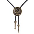 thumbnail image 1 of Collar de Unisex Yinane en Vintage Cadena de Suéter Ajustable de Gargantilla de Vaquero Occidental de Imitación de material cuero Bronce, 1 of 7