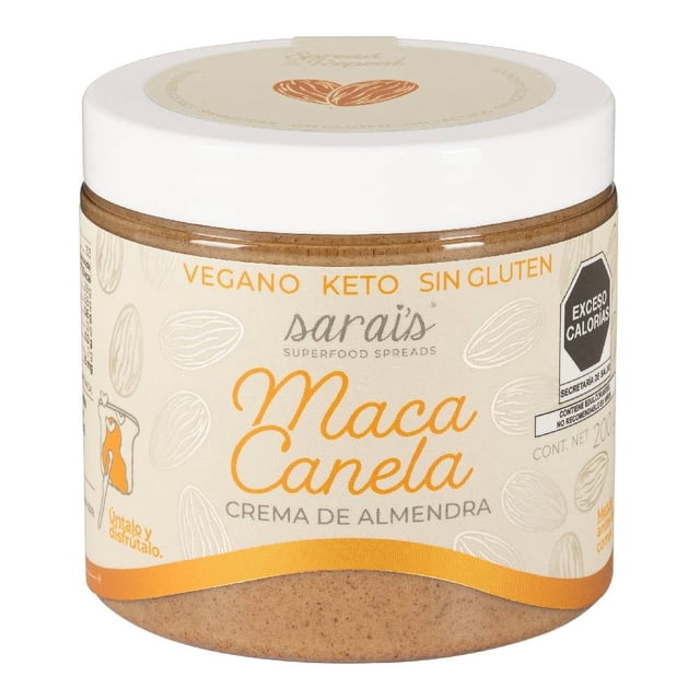 Crema de almendra Sarais Superfood Spreads sabor maca y canela 200 g
