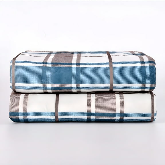 AUQ Cozy Soft Flannel Electric Heated Winter Blanket