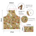 thumbnail image 7 of Cute Boxer Dog and Flowers Florals Apron-Garden Aprons for Women with Pockets-Cotton Linen Waterproof Kitchen Cooking Gardening Aprons Adjustable for Kitchen,Cooking,BBQ and Salon 33x27 Inch, 7 of 7
