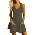 thumbnail image 1 of Vestido de verano ETCYY NEW sin mangas a rayas con bolsillo para mujer, 1 of 4