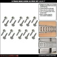 thumbnail image 2 of Snap-Loc SLFETW201 0.25 x 1 in. Washer Head Lag E-Track Wood Screw Fastener Set - Zinc Plated, 20 Piece, 2 of 5