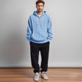 thumbnail image 6 of Mens Waffle Sweatshirts Quarter Zip Long Sleeve Hoodie Oversized Casual Loose Fit Hooded Sweatshirt Spring 2026 Outfit, 6 of 7