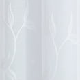 thumbnail image 6 of Warm Home Designs Pair of Short Length 54" x 63" Sheer White Curtains with White Leaf Embroidery. M White 63, 6 of 6