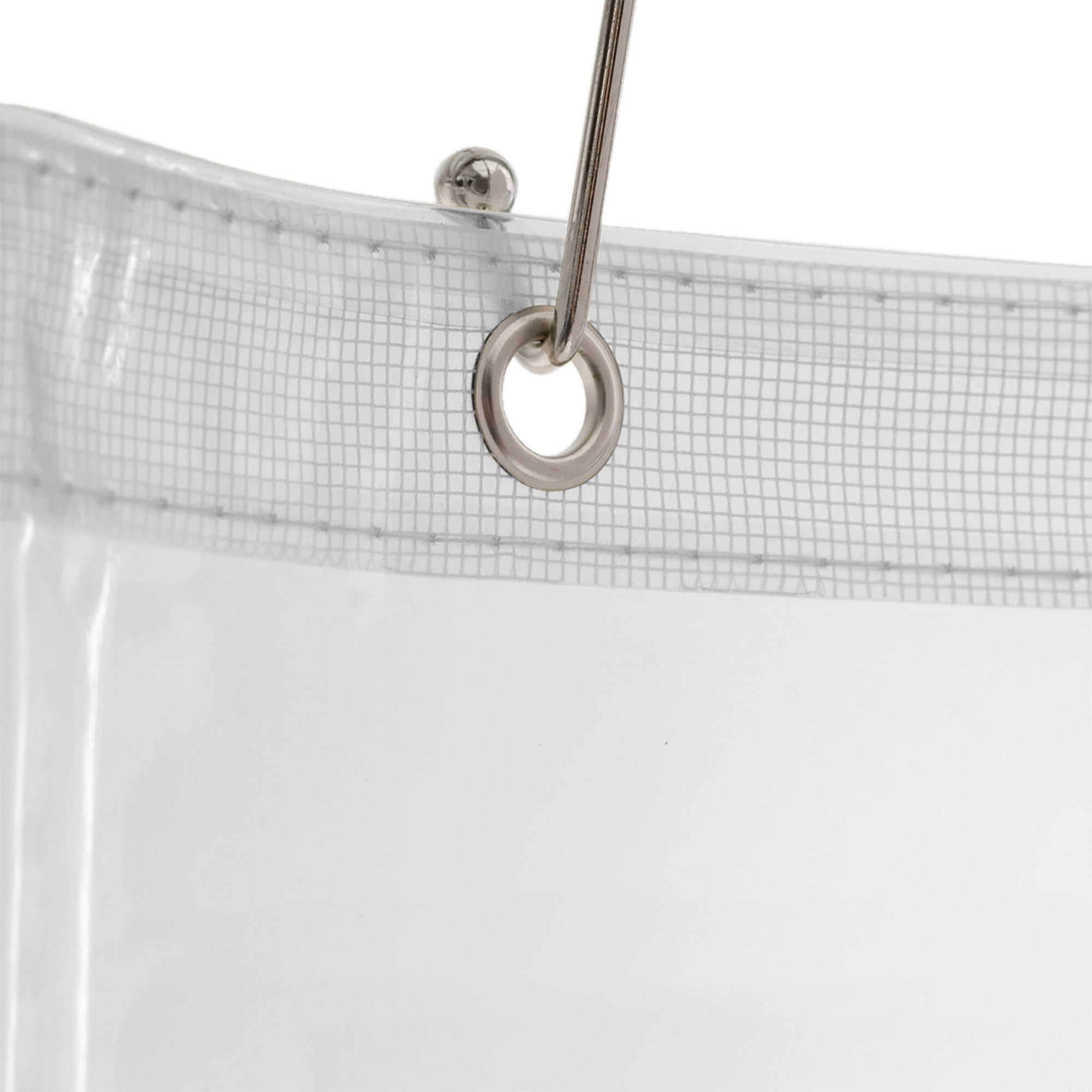 Maytex Premium Frosty Super Heavyweight Solid Print Vinyl Shower Curtain Liner, 72" x 72", Pack of 2