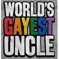thumbnail image 2 of Worlds Gayest Uncle Birthday Pride Men's Crewneck Sweatshirt Brisco Brands M, 2 of 6