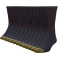 thumbnail image 1 of Calcetines GOLDTOE 656S de algodón tipo crew deportivos negros, paquete de 12, XL, 1 of 5