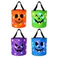 thumbnail image 5 of Light Up Halloween Bucket Led Halloween Basket Trick Or Treat Bags Glow In The Dark Bucket Candy Bucket Bags Reusable Goody Candy Bucket Halloween Birthday Party Favor Supplies 10.24 Inch, 5 of 7