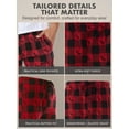 thumbnail image 4 of North 15 Boy's Super Soft, Buffalo Plaid with Deer Head, Polar Fleece Lounge Pants-1233B-Red-14-16, 4 of 5