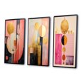 thumbnail image 3 of Designart "Serendipitous Circular Geometric Serenity VI" Modern Geometric Framed Wall Art Set Of 3 - Gold Abstract Frame Canvas Set For Living Room Decor, 3 of 6