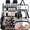 Black Daisy Clear Backpack, variant on 17" Daisy Clear Backpack for Girls - 3Pcs Flip Design Stadium Approved Set, Waterproof Campus/School Transparent Bookbag (Black)