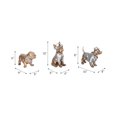 thumbnail image 4 of Decorative Dogs Figurine Statues for Home Decor - Ornaments for Bathroom, Office, or Living Room - Sculptural Accent for Bedroom Shelf or Coffee Table - Set of 3, 10", 8", 6", Gold & Metallic, 4 of 12