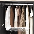 thumbnail image 6 of ANPOO Mid-Century Modern Concave-Convex Bedroom Armoire, 3 Door Freestanding Wardrobe Closet with Mirrors, LED Lights, 70.3" Tall Wooden Storage Cabinet with Drawers & Shelves, 6 of 9