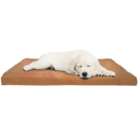 3-Inch Egg Crate Style Foam Orthopedic Dog Bed, Microsuede, and Non-Slip Crate Bed by PETMAKER (Clay)