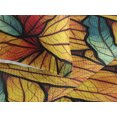 thumbnail image 3 of Ambesonne Botanical Quilted Bedspread Set 3 Pcs, Autumn Leaves Repeated, Queen, Mustard and Vermilion, 3 of 4
