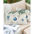 thumbnail image 6 of Blue Coastal Christmas Throw Pillow Covers, Xmas Botanical Starfish Rustic Soft Breathable Pillow Cases with Invisible Zipper for Sleeping, Standard Pillowcases for Couch Bed Sofa Chair 20x26 Inches, 6 of 6