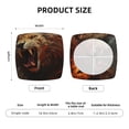 thumbnail image 5 of Honeii Cool Flame Lion A Print Square Cushion Cover with Elastic Band & Ties,Sofa Cushion Covers,Furniture Protector for Living Room,Washable Sofa Seat Slipcover-Six Piece, 5 of 7