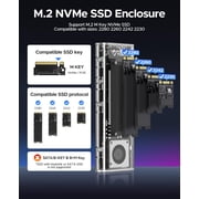 ORICO M.2 NVMe SSD Enclosure 40Gbps USB4.0 M.2 Enclosure with Cooling Fan External Type-C to M.2 NVMe Case for M key,Max 4tb,Compatible Thunderbolt 3/4(No Drive)